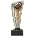 Football Banner Resin Award - 7" Tall